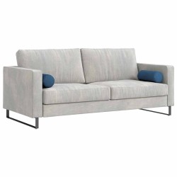Coussins d'accent 2 pcs Bleu Ø 15 x 40 cm tissu 553038553038