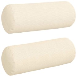 Coussins d'accent 2 pcs Crème Ø 25 x 70 cm 553039553039