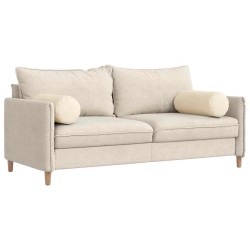 Coussins d'accent 2 pcs Crème Ø 25 x 70 cm 553039553039