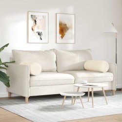 Coussins d'accent 2 pcs Crème Ø 25 x 70 cm 553039553039