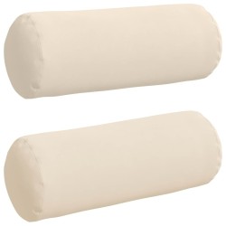 Coussins d'accent 2 pcs Beige Ø 25 x 70 cm Tissu en microfibre 553044553044