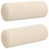 Coussins d'accent 2 pcs Beige Ø 25 x 70 cm Tissu en microfibre 553044553044