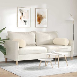 Coussins d'accent 2 pcs Beige Ø 25 x 70 cm Tissu en microfibre 553044553044