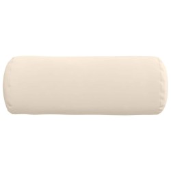 Coussins d'accent 2 pcs Beige Ø 25 x 70 cm Tissu en microfibre 553044553044