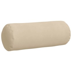 Coussins d'accent 2 pcs Crème Ø 25 x 70 cm Tissu en microfibre 553045553045