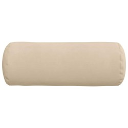 Coussins d'accent 2 pcs Crème Ø 25 x 70 cm Tissu en microfibre 553045553045