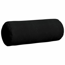 Coussins d'accent 2 pcs Noir Ø 25 x 70 cm Tissu en microfibre 553046553046