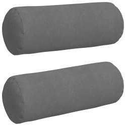 Coussins d'accent 2 pcs Gris foncé Ø 25 x 70 cm 553047553047