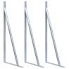 Supports pour poteau de clôture 3 pcs Acier galvanisé 553056553056