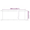 Auvent vertical Anthracite 60x1000 cm Tissu oxford 553059553059