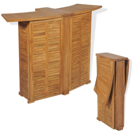 Table pliable de bar 155x53x105 cm Bois de teck solide 553062553062