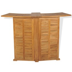 Table pliable de bar 155x53x105 cm Bois de teck solide 553062553062