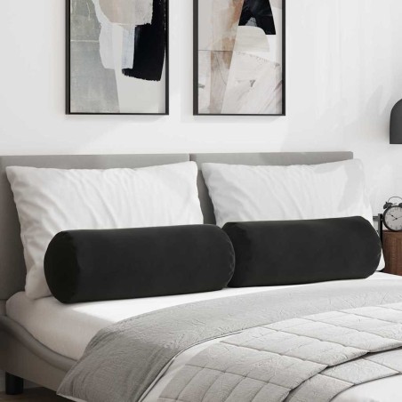 Coussins d'accent 2 pcs Noir Ø 25 x 70 cm 553064553064