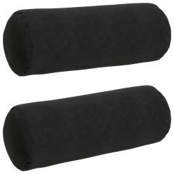 Coussins d'accent 2 pcs Noir Ø 25 x 70 cm 553064553064