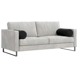 Coussins d'accent 2 pcs Noir Ø 25 x 70 cm 553064553064