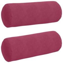 Coussins d'accent 2 pcs Bordeaux Ø 25 x 70 cm 553065553065