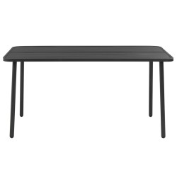 Table de jardin Gris foncé 150x90x72 cm Acier 553073553073