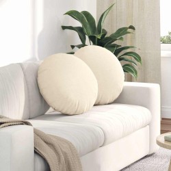 Coussins de siège 2 pcs Crème Ø50 x 19 cm 553078553078