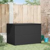 Boîte de rangement de jardin noir 150x100x100 cm résine tressée 553080553080