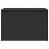 Boîte de rangement de jardin noir 150x100x100 cm résine tressée 553080553080