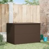 Boîte de stockage de jardin marron 150x100x100cm Résine tressée 553081553081