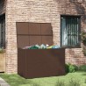 Boîte de stockage de jardin marron 150x100x100cm Résine tressée 553081553081