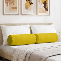 Coussins d'accent 2 pcs Jaune Ø 25 x 70 cm 553082553082