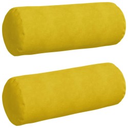 Coussins d'accent 2 pcs Jaune Ø 25 x 70 cm 553082553082