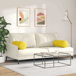 Coussins d'accent 2 pcs Jaune Ø 25 x 70 cm 553082553082