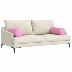 Coussins d'accent 2 pcs Rose Ø 25 x 70 cm tissu 553086553086