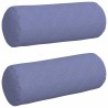 Coussins d'accent 2 pcs Bleu denim Ø 25 x 70 cm tissu 553087553087