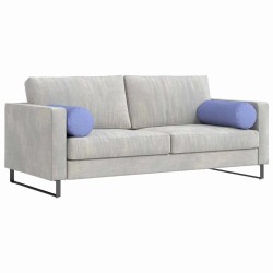 Coussins d'accent 2 pcs Bleu denim Ø 25 x 70 cm tissu 553087553087