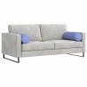 Coussins d'accent 2 pcs Bleu denim Ø 25 x 70 cm tissu 553087553087