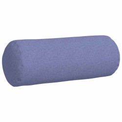 Coussins d'accent 2 pcs Bleu denim Ø 25 x 70 cm tissu 553087553087
