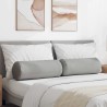 Coussins d'accent 2 pcs Gris nuage Ø 25 x 70 cm tissu 553088553088