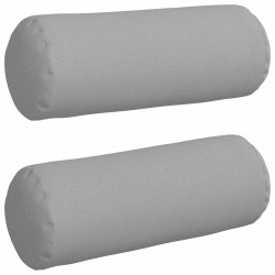 Coussins d'accent 2 pcs Gris nuage Ø 25 x 70 cm tissu 553088553088