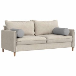 Coussins d'accent 2 pcs Gris nuage Ø 25 x 70 cm tissu 553088553088
