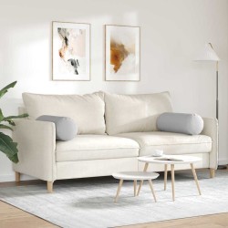 Coussins d'accent 2 pcs Gris nuage Ø 25 x 70 cm tissu 553088553088