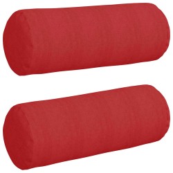 Coussins d'accent 2 pcs Rouge Ø 25 x 70 cm tissu 553089553089