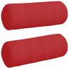 Coussins d'accent 2 pcs Rouge Ø 25 x 70 cm tissu 553089553089