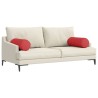 Coussins d'accent 2 pcs Rouge Ø 25 x 70 cm tissu 553089553089