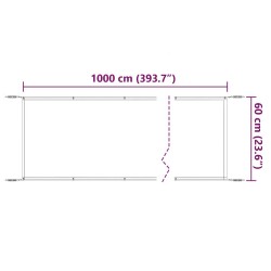Auvent vertical Beige 60x1000 cm Tissu oxford 553094553094