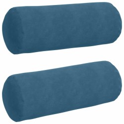 Coussins d'accent 2 pcs Bleu Ø 25 x 70 cm 553097553097