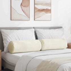 Coussins d'accent 2 pcs Crème Ø 25 x 70 cm 553100553100