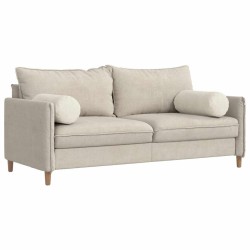 Coussins d'accent 2 pcs Crème Ø 25 x 70 cm 553100553100