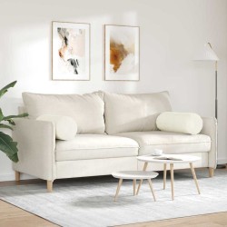 Coussins d'accent 2 pcs Crème Ø 25 x 70 cm 553100553100