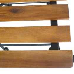 Chaises pliables de jardin lot de 2 Acier et bois acacia solide 553101553101