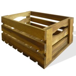Caisse à pommes 2 pcs Bois d'acacia massif 553104553104