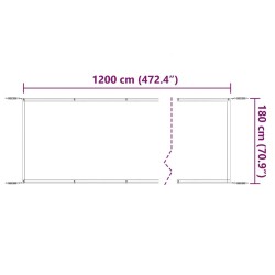 Auvent vertical Anthracite 180x1200 cm Tissu oxford 553107553107