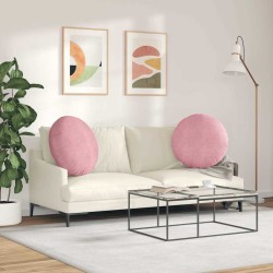 Coussins de siège 2 pcs Rose Ø 80 x 29 cm Velours 553113553113